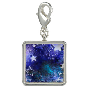 Space Background with Stars Charm