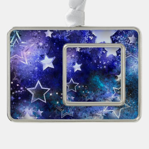 Space Background with Stars Christmas Ornament