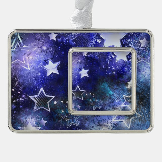 Space Background with Stars Christmas Ornament (Front)