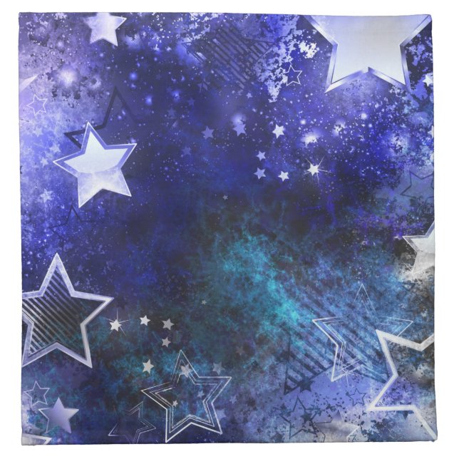 Space Background with Stars Cloth Napkin (Front)