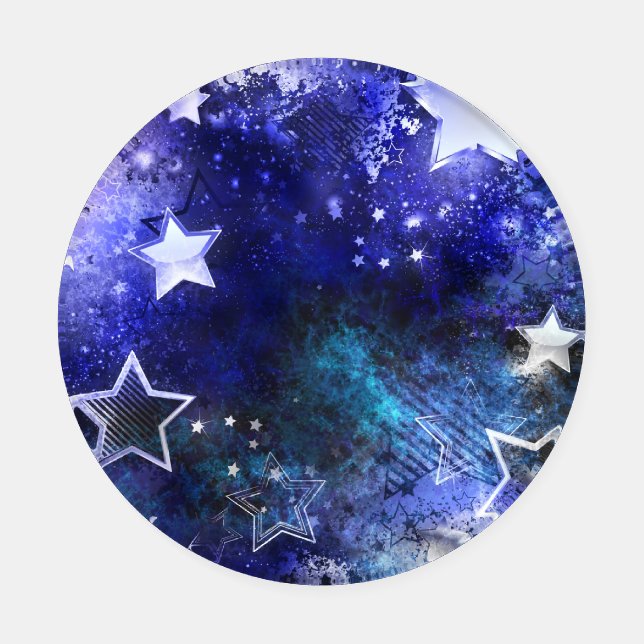 Space Background with Stars Coaster Set (Single)
