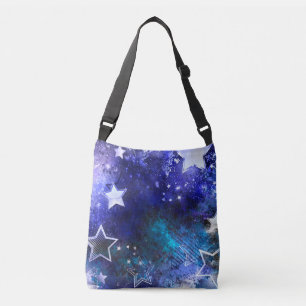 Space Background with Stars Crossbody Bag