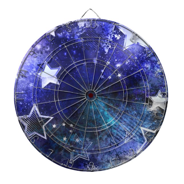 Space Background with Stars Dart Board (Front)
