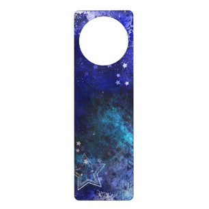 Space Background with Stars Door Hanger