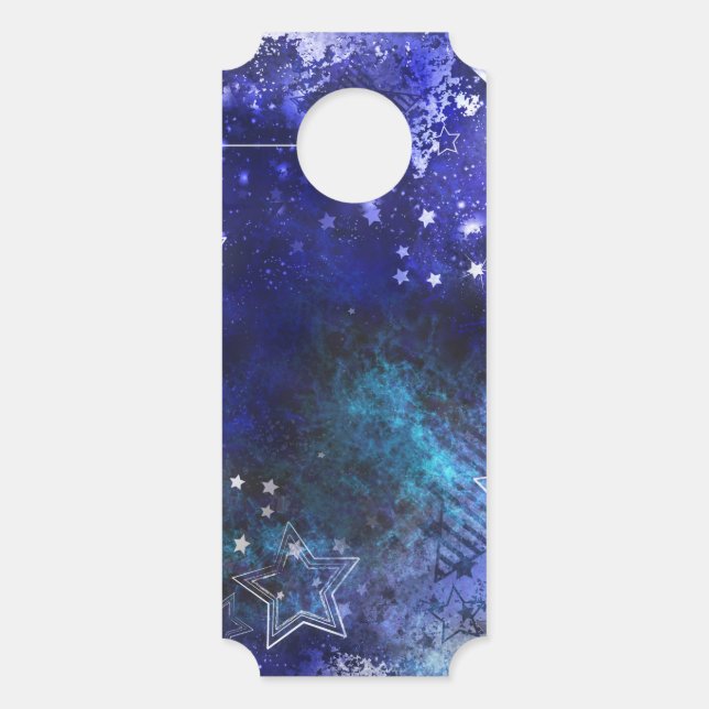 Space Background with Stars Door Hanger (Front)