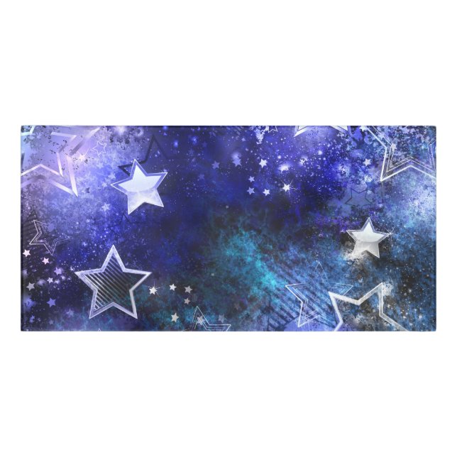 Space Background with Stars Door Sign (Classic Front)