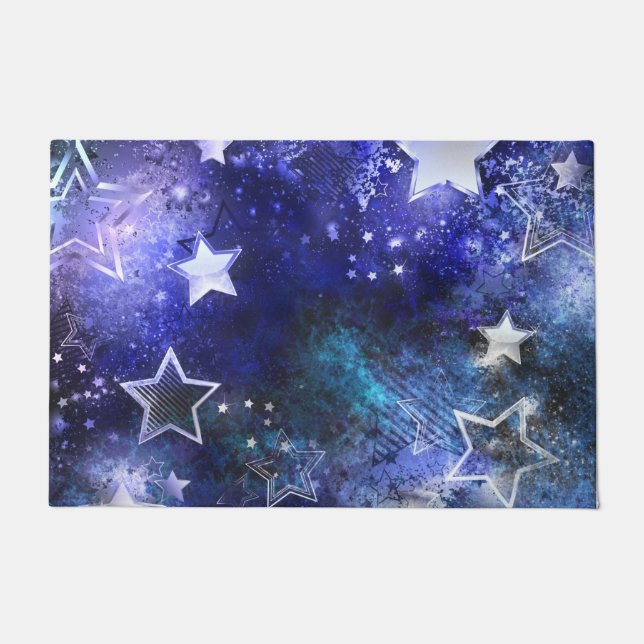 Space Background with Stars Doormat (Front)