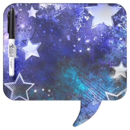 Space Background with Stars Dry Erase Board