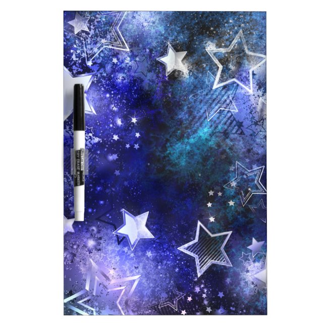 Space Background with Stars Dry Erase Board (Front)