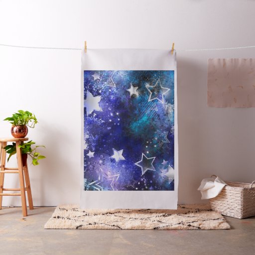 Space Background with Stars Fabric