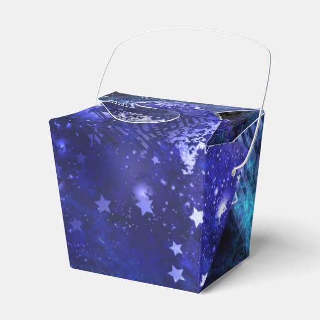 Space Background with Stars Favor Boxes (Front Side)