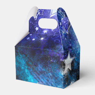 Space Background with Stars Favor Boxes