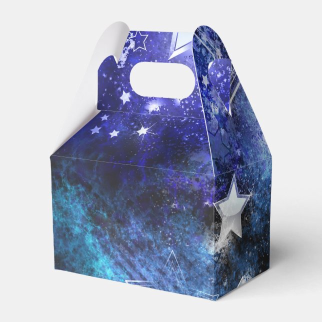Space Background with Stars Favor Boxes (Front Side)