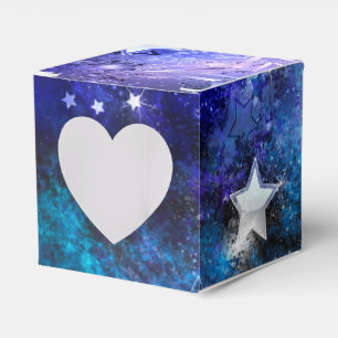Space Background with Stars Favor Boxes