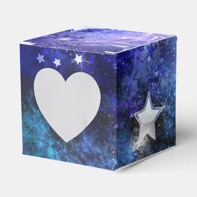 Space Background with Stars Favor Boxes (Front Side)