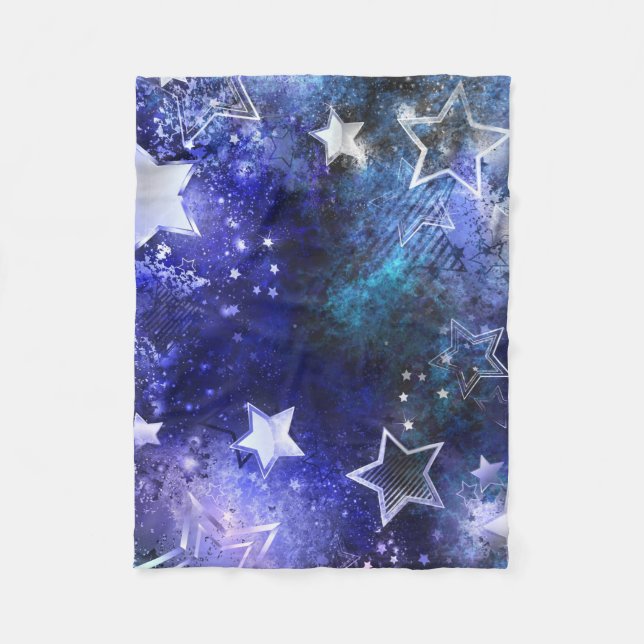 Space Background with Stars Fleece Blanket (Front)