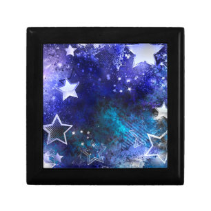 Space Background with Stars Gift Box
