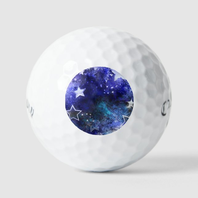 Space Background with Stars Golf Balls (Front)