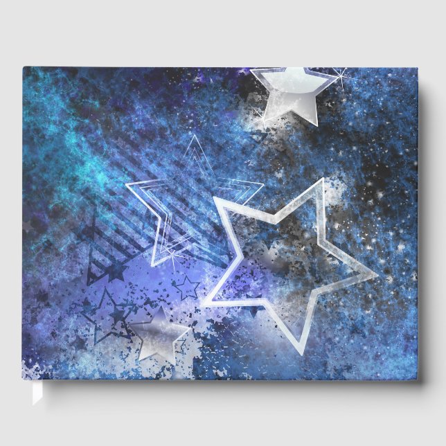 Space Background with Stars Guest Book (Front)