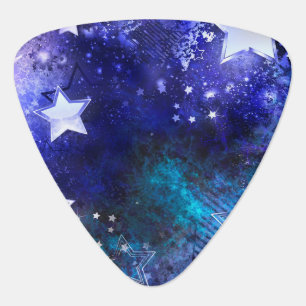 Space Background with Stars Guitar Pick