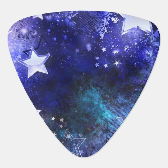 Space Background with Stars Guitar Pick (Front)