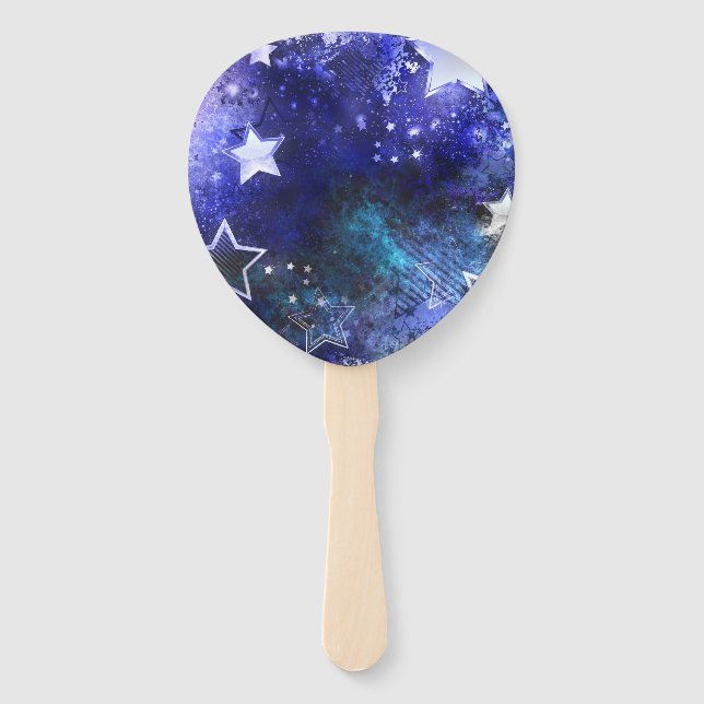 Space Background with Stars Hand Fan (Front)