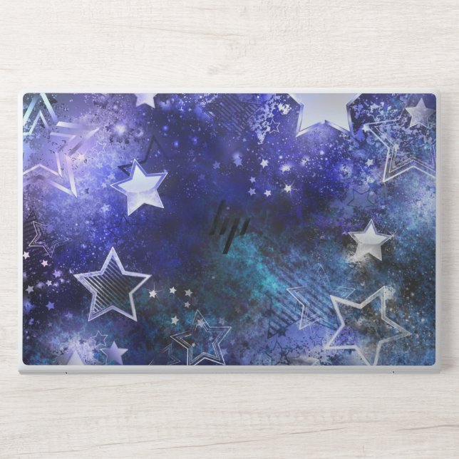 Space Background with Stars HP Laptop Skin (Front)