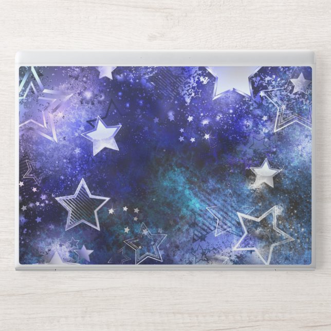 Space Background with Stars HP Laptop Skin (Front)