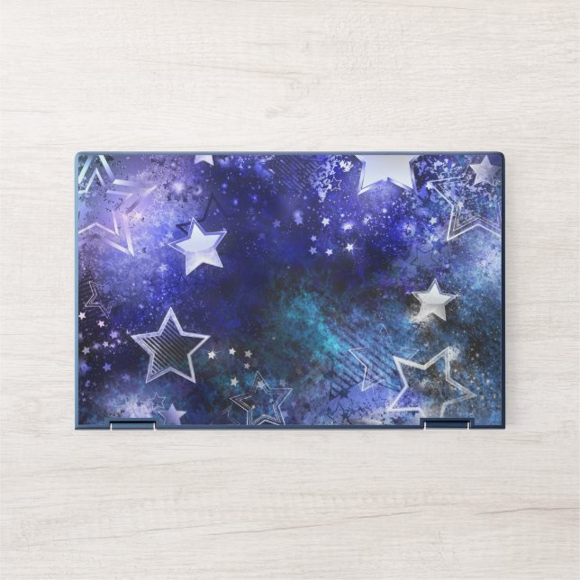 Space Background with Stars HP Laptop Skin (Front)