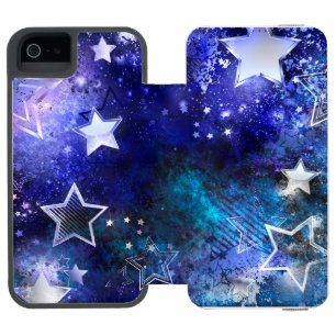 Space Background with Stars iPhone SE/5/5s Wallet Case