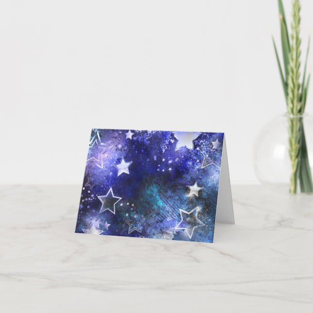 Space Background with Stars Invitation (Front)