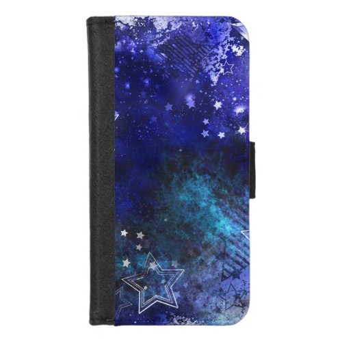 Space Background with Stars iPhone 87 Wallet Case