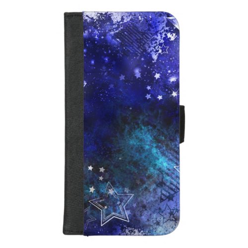 Space Background with Stars iPhone 87 Plus Wallet Case