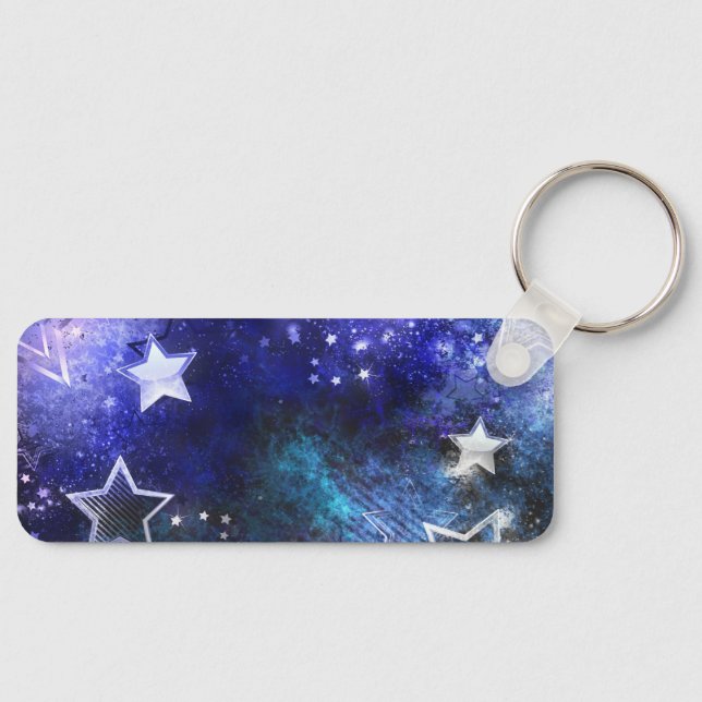 Space Background with Stars Keychain (Front)