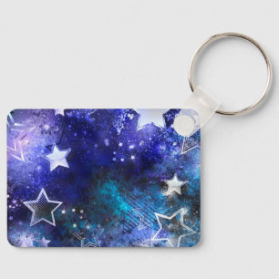 Space Background with Stars Keychain