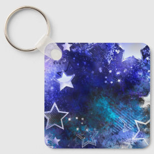 Space Background with Stars Keychain