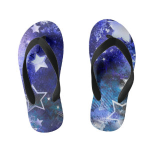 Space Background with Stars Kid's Flip Flops