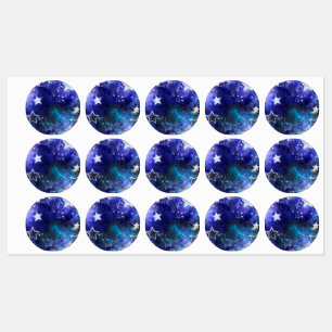 Space Background with Stars Kids' Labels