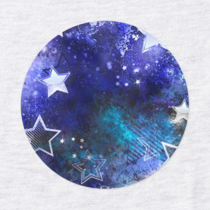 Space Background with Stars Kids' Labels