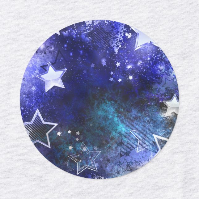 Space Background with Stars Kids' Labels (Design 1)