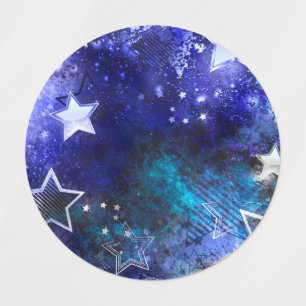 Space Background with Stars Kids' Labels