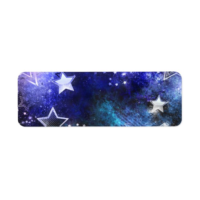 Space Background with Stars Label (Front)