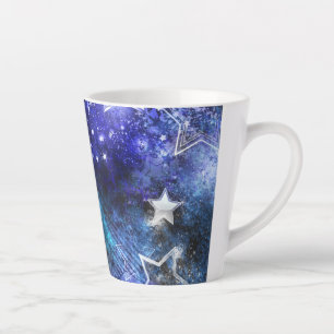 Space Background with Stars Latte Mug