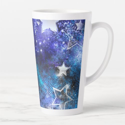 Space Background with Stars Latte Mug