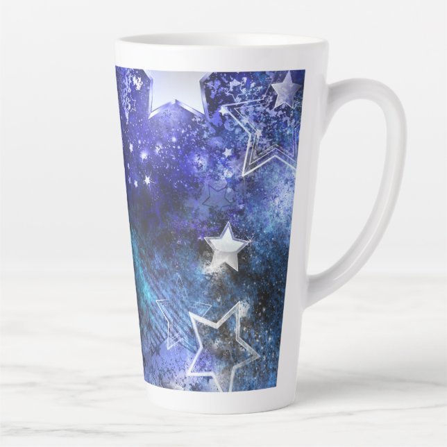 Space Background with Stars Latte Mug (Right)