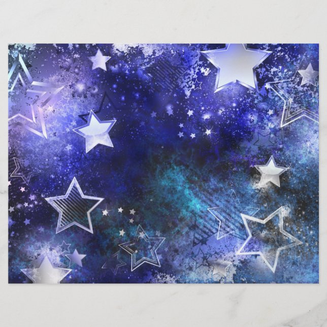 Space Background with Stars Letterhead (Front)