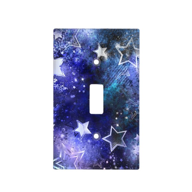 Space Background with Stars Light Switch Cover (Front)