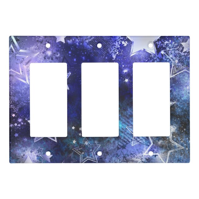 Space Background with Stars Light Switch Cover (Front)