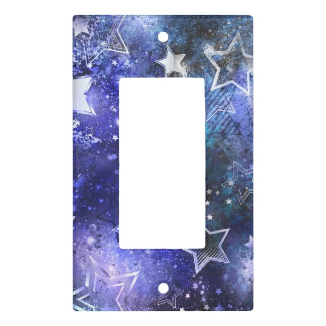 Space Background with Stars Light Switch Cover (Front)
