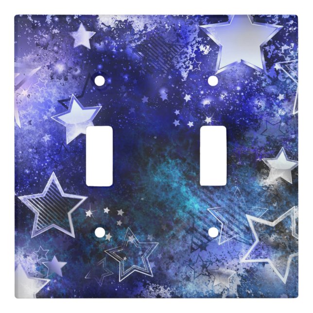 Space Background with Stars Light Switch Cover (Front)